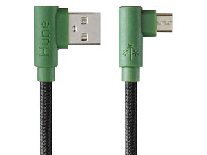 Cable de carga rápida HUNE Hiedra AT-ACC-CA-316BOS de USB 2.0 a microUSB, 1.2m. Color Verde.