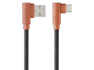 Cable USB a USB Tipo C Hune de 1.2m, Sustentable, Color Corteza.
