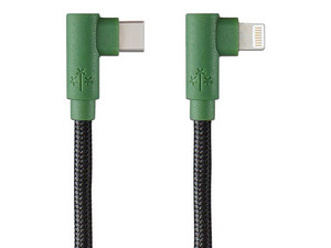 Cable USB Hune AT-ACC-CA-354-BOS, de USB-C a Lightning (M-M), Conector de 90 grados, 1.2m, Color Verde.