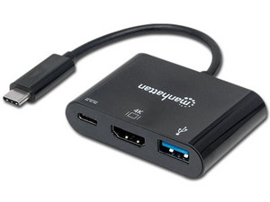 Convertidor Manhattan de USB 3.0 Tipo-C a HDMI.
