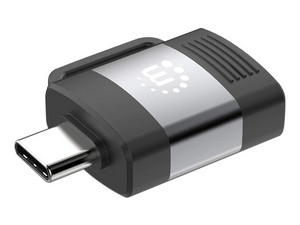 Adaptador de USB 3.2 Gen 1 Tipo-C Macho a Tipo-A Hembra, 5 Gbps, 3A. Color Negro.