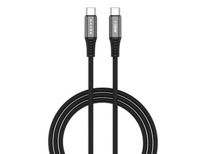 Cable USB-C NACEB Longitud 1.0 m Usb C (Macho) a Usb C (Macho), Alumino, 100W, Cable Trenzado.
