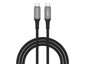 Cable USB-C NACEB Longitud 1.0 m Usb C (Macho) a Usb C (Macho), Aluminio, 240W, Cable Trenzado.