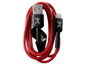 Cable USB Perfect Choice PC-101673RN, de USB-A a USB-C, 1 metro. Color Rojo y Negro.