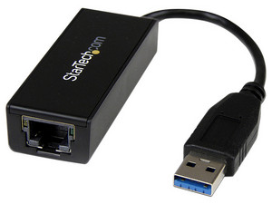 Adaptador de USB 3.0 a Gigabit Ethernet.