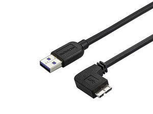 Cable USB-C de 1m USB A a USB C Acodado a la Derecha