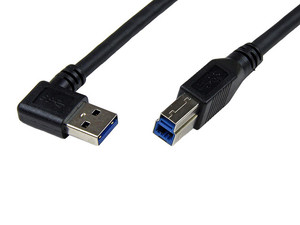 Cable USB-C de 1m USB A a USB C Acodado a la Derecha