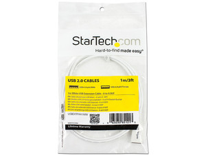 Startech Extensor USB 3.0 M-H 1m Negro - Cable USB