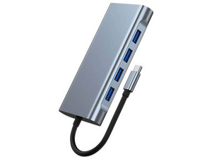 Dock Station Urban Balance UBSC11, USB Tipo C a 4 Puertos USB Tipo A 3.0, 1 Puerto RJ-45, 1 Puerto VGA, 1 Puerto HDMI, 1 Puerto USB Tipo C, 1 Puerto SD, 1 Puerto MicroSD, Color Gris.
