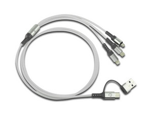 Cable de Carga Easy Line de USB-A/C a Lightning, USB-C, Micro USB de 1.2m