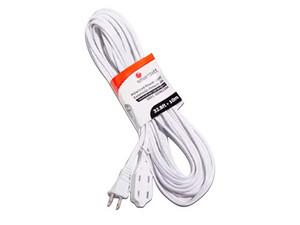 Cable de Extensión domestica Smartitt con 3 Tomacorrientes Polarizadas, 10m, Color Blanco.