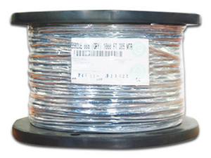 Bobina de cable para Alarma Belden 5502UE, 22 AWG, 305m, Color Gris.