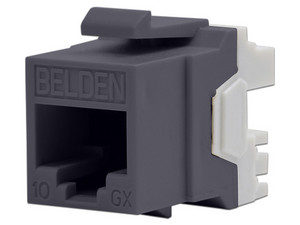Módulo Jack KeyConnect BELDEN Cat6a. Color Negro.