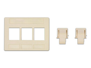 Adaptador Modular Keyconnect Belden AX102291, 3 Puertos RJ-45, Compatible Con Cat6 y Cat5, Color Blanco.