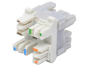 Bloque de Conexión Belden AX104139, 4 Pares, Cat6A 10GX, Terminación 568A/B, Color Gris.