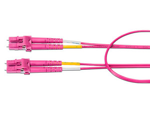 Jumper de Fibra Óptica Belden FP4LDLD003M, LC a LC (M-M), 3m, Color Rosa. 