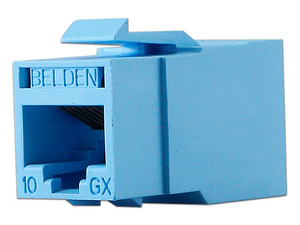 Conector Jack Belden RVAMJKUTB-S1, Cat6a UTP, RJ-45, Color Azul.