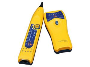 Probador de cable BROBOTIX 179805, Prueba RJ45, BCN y USB. Color Amarillo.