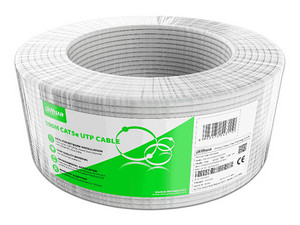 Bobina de 100 Metros de Cable Dahua PFM922I-5EUN-C-100 UTP Cat 5e, CCA, Uso Interior, Cubierta de FR-PVC (ROHS compliant). Color Blanco.
