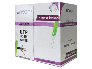 Bobina de Cable Enson 12251 Series, Cat5e (UTP), Caja con 305 m. Color Negro.