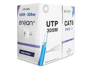Bobina de Cable Cat6 PRO-II (UTP) Caja con 305 m, 23 AWG, Color Gris.