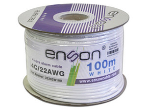 Bobina de Cable para Alarma 4C Enson, de 100m. 23AWG.