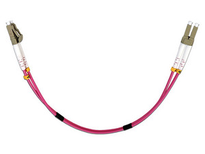 Jumper de Fibra Óptica Enson ENS-JUMP030MM4, LC Duplex a LC Duplex (M-M), 30cm, Color Rosa.