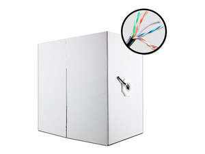 Bobina de cable Cat5e (UTP) Enson, Caja con 305m. Color Negro.