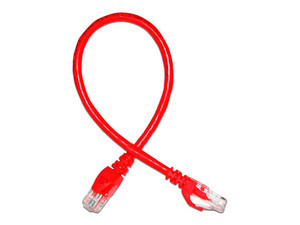 Cable de Parcheo Enson P6003R, Cat6, UTP RJ-45 (M-M), Calibre 24AWG, 30cm. Color Rojo.