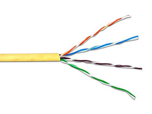Bobina de Cable UTP Honeywell 6360-1102/1000 de 305 m, Cat6 Riser, Probado a 350 Mhz. Color Amarillo