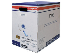 Bobina de cable HONEYWELL de 305 metros, UTP Cat6 Riser, Color Azul, UL, CMR, Probado a 350 Mhz para aplicaciones de CCTV, Redes de datos, Control RS485.