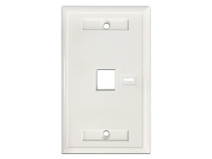 Tapa de Pared Intellinet, 1 Perforación, para Etiqueta. Color Blanco.