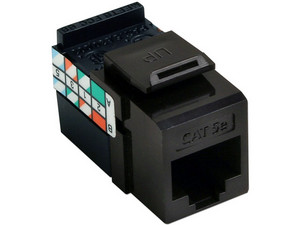 Conector Leviton GigaMax, Cat5e, UTP. Color Negro.