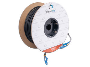 Bobina de Fibra Óptica LinkedPro EF-100-SC Monomodo, SC Dúplex, 100m. Color Negro.