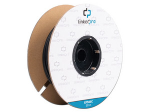 Bobina de Fibra Óptica LinkedPro EF-50-SC Monomodo, SC Dúplex, 50m. Color Negro.