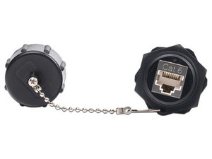 Acoplador Industrial LinkedPro LP-C6WP-CP RJ45-RJ45 Categoría 6, Blindado, IP67, A prueba de agua.