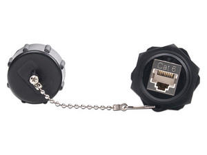 Jack Industrial LinkedPro LP-C6WP-JK, RJ45 Cat6, Blindado, a prueba de agua, IP67. Color Negro.