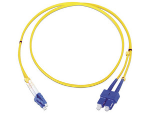 Jumper de Fibra Óptica LinkedPro LP-FO-6060B, Monomodo, LC a SC Dúplex, 1m. Color Amarillo.