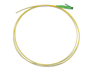 Cable de Fibra Óptica Pigtail LinkedPro, Conector LC/APC Simplex, Monomodo OS2, 1m. Color Amarillo.