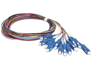 Kit de 12 cables de fibra óptica LinkedPro, Pigtail-SC/UPC, Monomodo, 2 m.