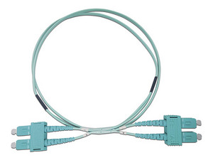 Jumper Fibra Óptica LinkedPro, 3m, SC/UPC Macho a SC/UPC Macho, Dúplex, OFNR, Color Aqua.
