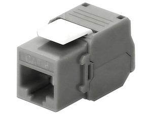 Módulo Jack Keystone LinkedPro LP-KJ-610-TTGY, Cat6, Terminación en ángulo 180 grados. Color Gris.