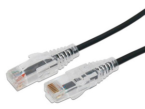 Cable de Parcheo Slim LinkedPro, UTP Cat6A, Diámetro Reducido, 28 AWG, 10m. Color Negro.