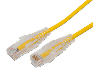 Cable de Parcheo Slim LinkedPro, UTP Cat6A, Diámetro Reducido, 28 AWG, 5m. Color Amarillo.