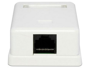 Roseta de Pared Linkedpro LP-WP-6036 con 1 Puerto, Incluye Jack STP, Cat5e, Color Blanco.
