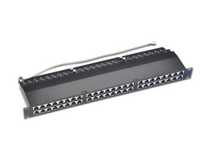 Panel de Parcheo LinkedPro LPPPCS6A48P de 48 Puertos Cat6A, 1 UR. Color Negro.