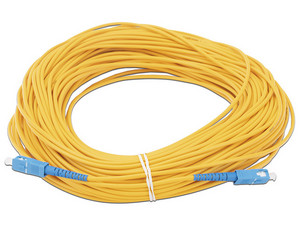 Jumper de Fibra Óptica LinkedPro LPSM3SCUSCUS50, Monomodo, SC/UPC a SC/UPC, 50m, Color Amarillo.