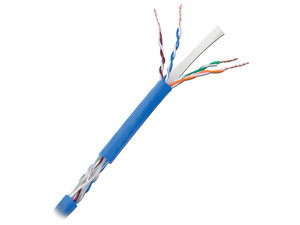 Bobina de Cable LinkedPro UTP Cat6+, Calibre 23AWG, 100m, para aplicaciones de CCTV. Color Azul.