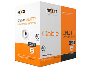 Bobina de Cable Nexxt AB356NXT32 Cat6 (UTP), revestimiento tipo CM de 305m.