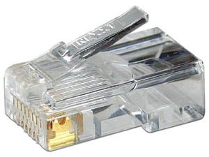 Paquete de 100 conectores Nexxt RJ-45 para cable Cat6.